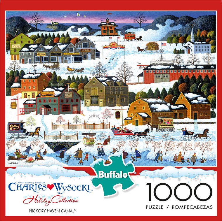 Charles Wysocki Hickory Haven Canal 1000 Piece Jigsaw Puzzle Front Charles Wysocki Hickory Haven Canal 1000 Piece Jigsaw Puzzle Front