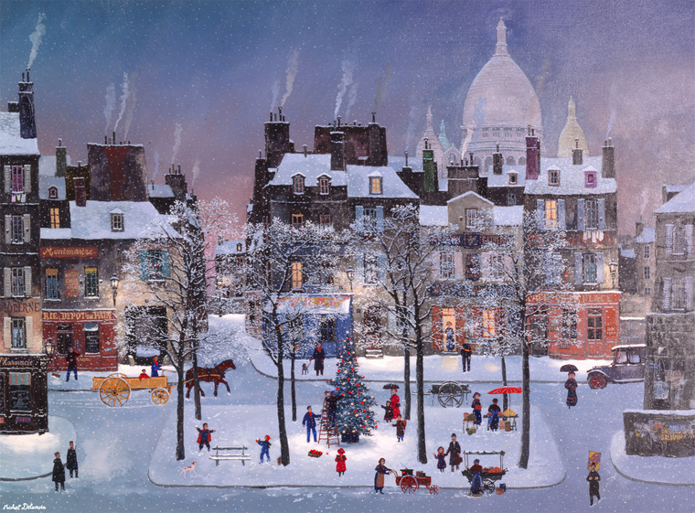 Michel Delacroix: Christmas in Monmartre 1000 Piece Puzzle Michel Delacroix: Christmas in Monmartre 1000 Piece Puzzle
