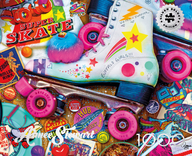 Aimee Stewart: Skate Night 1000 Piece Puzzle (Silver Select Edition) - Giftable Package With Silver Foil Accents Aimee Stewart: Skate Night 1000 Piece Puzzle (Silver Select Edition) - Giftable Package With Silver Foil Accents