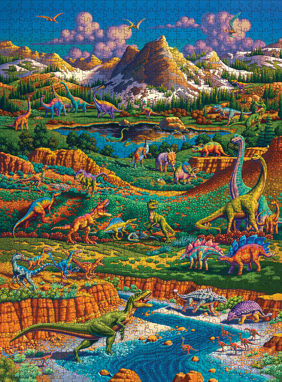 Eric Dowdle: Dinosaur Valley 1000 Piece Puzzle Eric Dowdle: Dinosaur Valley 1000 Piece Puzzle