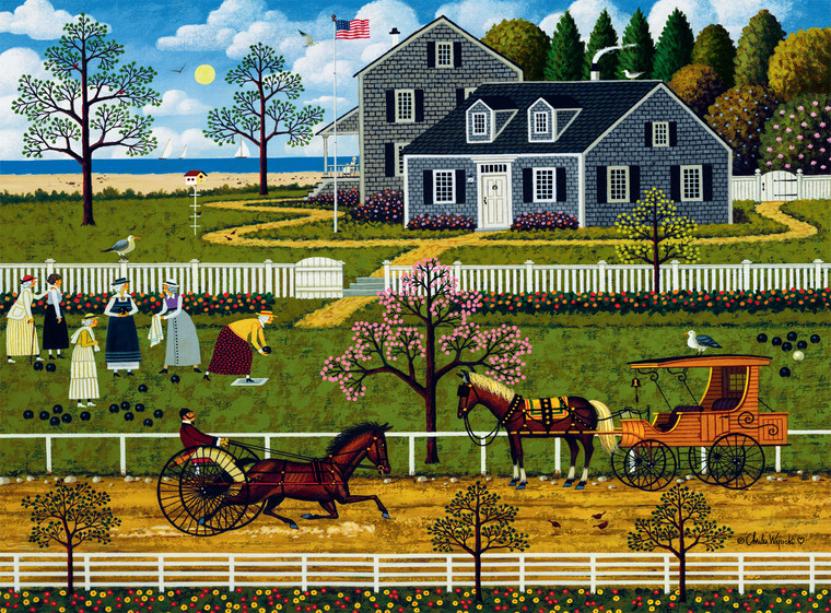 Charles Wysocki: The Boccie Ladies of Martha's Vineyard 1000 Piece Puzzle Charles Wysocki: The Boccie Ladies of Martha's Vineyard 1000 Piece Puzzle