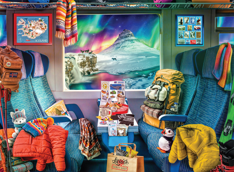 Lars Stewart: Night & Day: Iceland Train Journey 1000 Piece Puzzle Lars Stewart: Night & Day: Iceland Train Journey 1000 Piece Puzzle