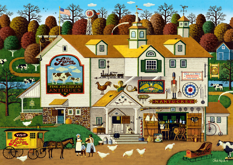 Charles Wysocki AMERICANA: The Farm 500 Piece Puzzle Charles Wysocki AMERICANA: The Farm 500 Piece Puzzle