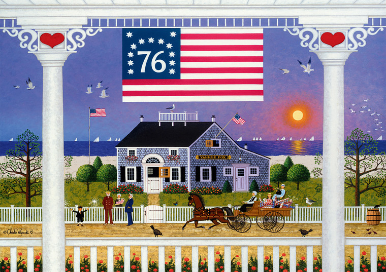 Charles Wysocki: AMERICANA: Nantucket 4th of July 500 Piece Puzzle Charles Wysocki: AMERICANA: Nantucket 4th of July 500 Piece Puzzle