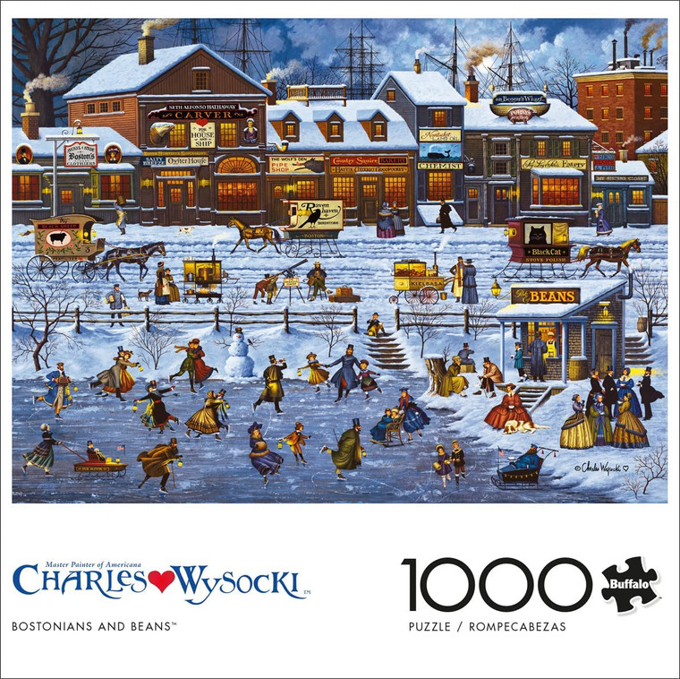 Charles Wysocki:  Bostonians and Beans 1000 Piece Jigsaw Puzzle Charles Wysocki:  Bostonians and Beans 1000 Piece Jigsaw Puzzle